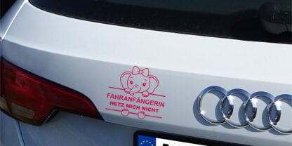 Fahranfängerin Sticker Heck